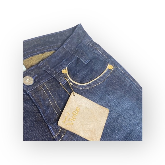 new Denim of Virtue ㋛ Y2K Justice Lurex Metallic Slim Jeans ㋛ Back Flap Pockets - Picture 5 of 16